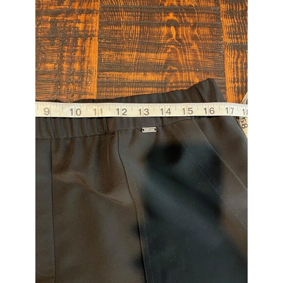 St John Pants Womens Large Black Pull On Cropped wide Leg Pocket Stretch - Picture 5 of 10